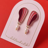 Middle Child | Nautilus Earrings - Bordo