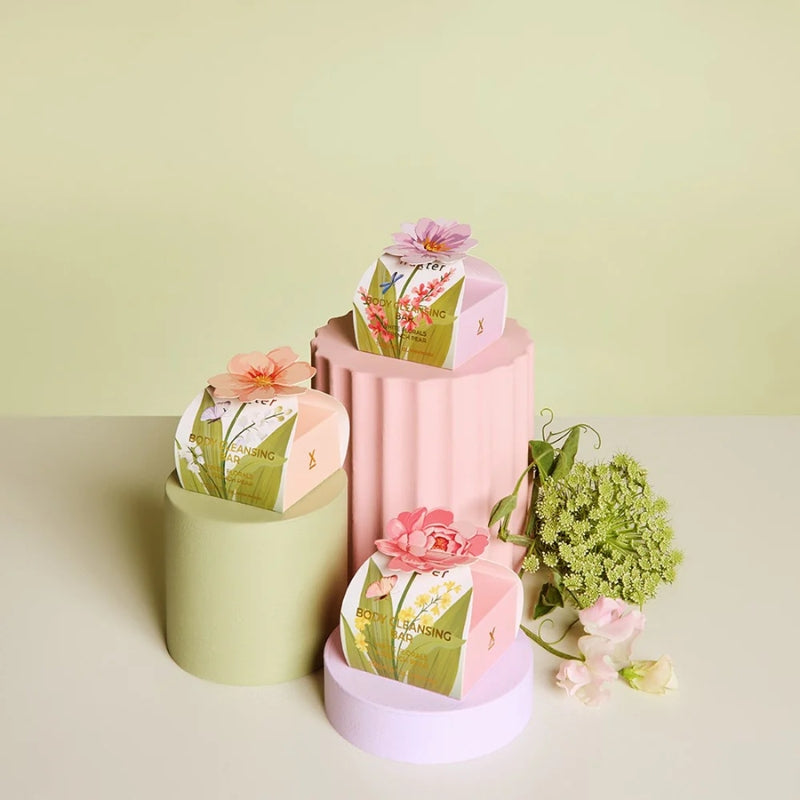 Huxter | Body Cleansing Bar Gift Box - Mauve Flower