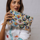Beaded Clutch - Black/Multi