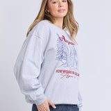 Foxwood | Ski Club Oversized Crew - Grey Marle