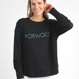 Foxwood | Simplified Metallic Crew - Black