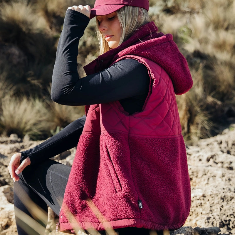 Elm | Freedom Quilted Vest - Zinfandel