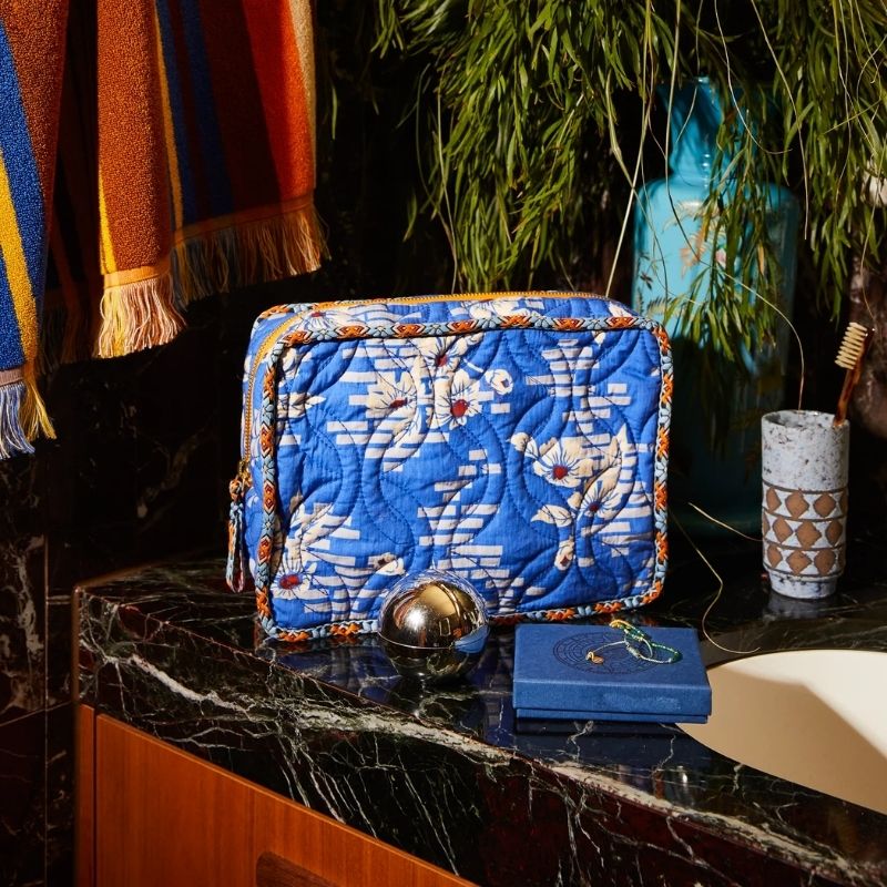 Sage x Clare | Marta Vanity Bag - Ultramarine