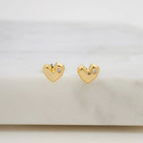 Zafino | Crystal Heart Stud - Gold