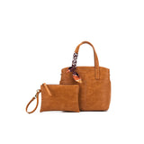 Amelie 2pc Top Handle Bag - Tan
