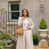 Amelie 2pc Top Handle Bag - Tan