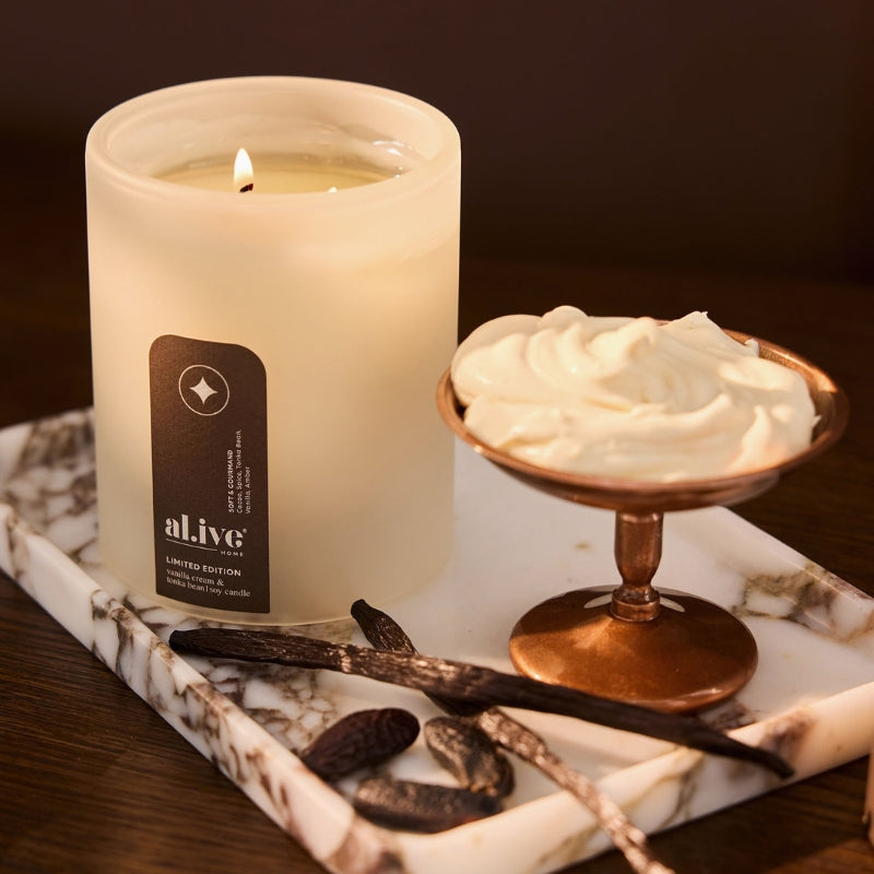 Soy Candle - Vanilla Cream & Tonka Bean