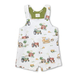 Diggers & Tractors Snuggle Overall Shorts