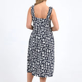 Foxwood | Etched Geo Dress - Navy