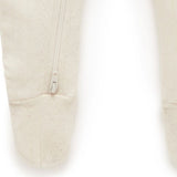 Purebaby | Pointelle Growsuit & Hat Pack - Wheat Melange