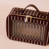 Fox & Fallow | Cosmetic Nested Trio Set - Merlot Pinstripe