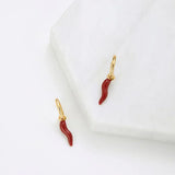 Zafino | Red Chilli Earring - Gold