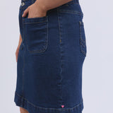 Elm | Lennox Denim Skirt - Dark Blue Wash
