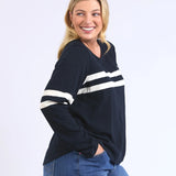 Elm | Adora Long Sleeve Tee - Navy