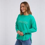 Foxwood | Simplified Metallic Crew - Bright Green