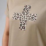 Stella + Gemma | Ace Tee - Sage Leopard Cross