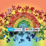 Crocodile Creek | Rainbow Puzzle 100pc - Animals