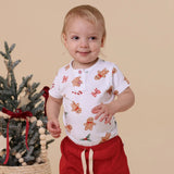 Short Sleeve Bodysuit - Gingerbread