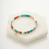 Zafino | Tile Bracelet - Aqua/Coral