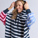 Elm | All Sorts Hoodie - Pink/Navy Stripe
