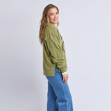 Foxwood |  Western Rose Crew - Fern Green