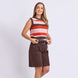 Foxwood | Haven Stripe Knit Top - Grenadine