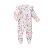 Snuggle Hunny | Organic Sleepsuit - Cherry Blossom