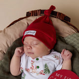 Snuggle Hunny | Ribbed Organic Knotted Beanie - Red