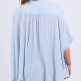 Elm | Luna Shirt - Dusk Blue / Marshmallow Stripe