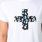 Stella + Gemma | Ace Tee -  White Leopard Cross