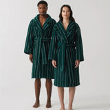 Hommey | Pinstripe Robe - Hunter
