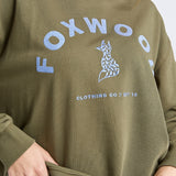 Foxwood | Effortless Contrast Crew - Winter Moss