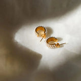Greenwood Designs | Vivienne Pearl Studded Hoops