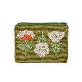Freya Beaded Pouch - Green