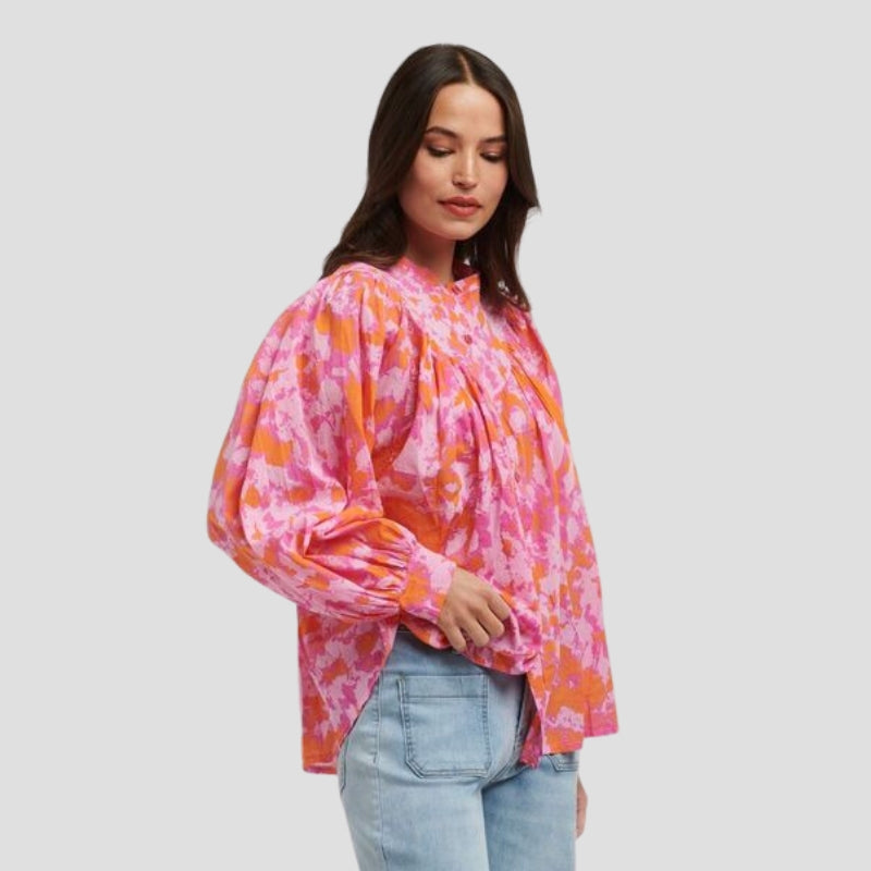 Italian Star | Sybil Shirt - Blot Print: Bubble Gum Pink