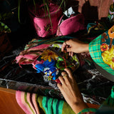 Sage x Clare | Ines Silk Pouch - Verdant