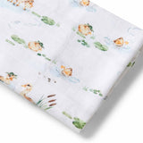 Snuggle Hunny | Organic Muslin Wrap - Duck Pond