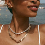 Fairley | Antique T-Bar Crystal Necklace