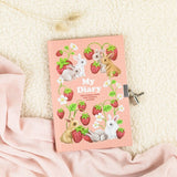 Tiger Tribe | Lockable Diary - Berry Bunny