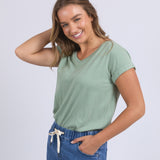 Foxwood | Manly Vee Tee - Iceberg Green