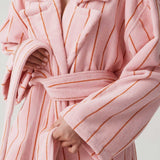 Hommey | Pinstripe Robe - Fleur