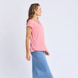 Foxwood | Manly Vee Tee - Rose Pink