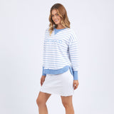 Foxwood | Simplified Stripe Crew - Blue