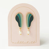Middle Child | Nautilus Earrings - Green