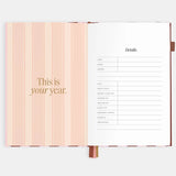 Fox & Fallow | 2026 A5 Planner - Burgundy Stripe