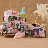 Annabel Trends | Small Linen Cosmetic Bag - Celestial Dreams