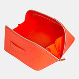 Tonic | Herringbone Beauty Bag Large - Tangerine