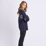 Foxwood | Interval Long Sleeve - Navy/Brown