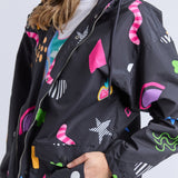 Elm | Licorice Galaxy Raincoat - Licorice Galaxy Print