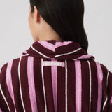Hommey | Stripe Terry Robe - Ruby